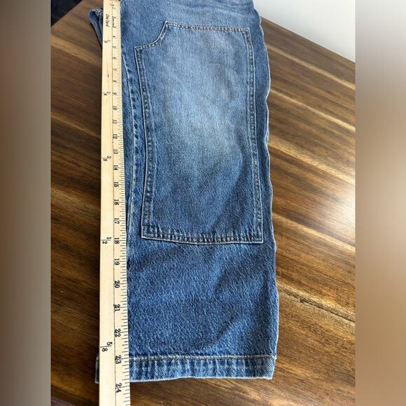 NSF Carpenter Relaxed-Fit Jeans Ankle Button Fly Jeans Size 32 Cropped - Picture 5 of 7